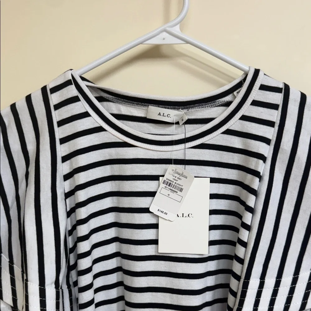 ALC Black and White Striped Women's Top - Picture 5 of 8